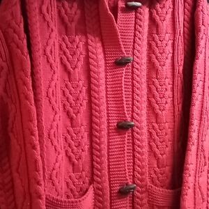 Aran Crafts Irish merino wool long cardigan small